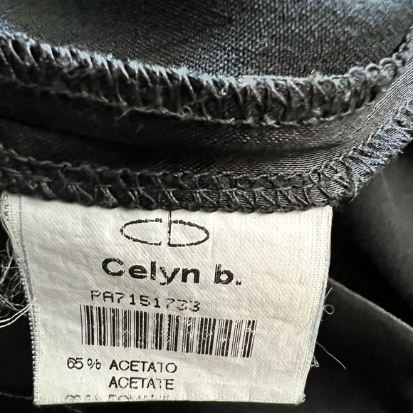 Celyn b. Black Italian made slight flare leg Pants Slight sheen size Italian 46 - Picture 4 of 5